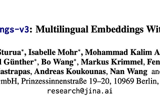 Papers Explained 266: Jina Embeddings v3