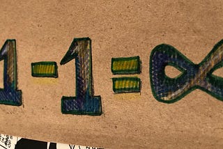 o infinito é igual ao um menos um