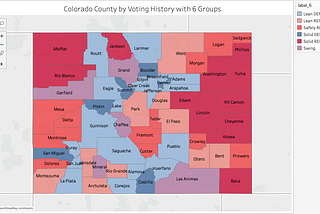 Classifying Colorado Counties based on Voting History using Unsupervised Learning