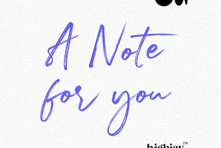 A Note for You