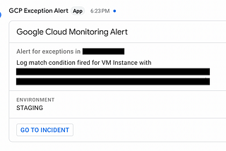 Exception Alert on Google Chat