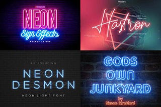 15 Neon Font to Inspire Your Web Designs in 2020