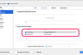 Storing your development login and password in a secure way