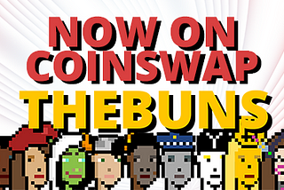 THEBUNS NFTs will be listed on Coinswap.com NFT Marketplace