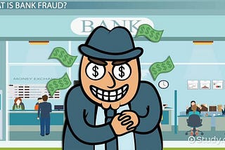 A cartoon of a fradulent banker