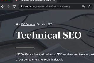 LSEO’s technical SEO page