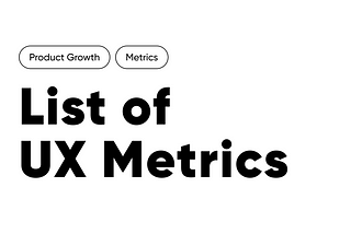 cover for list of UX Metrics