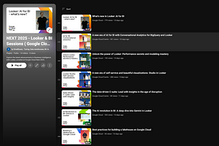 Missed Google Cloud Next 2025? Here’s Your One-Stop List videos on BI, Analytics & Google Looker