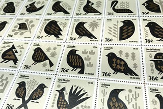 50 state bird stamps
