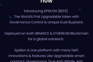 Introducing EPSILON $EPS