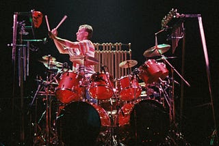 Neil Peart’s drum kit from the Signals tour