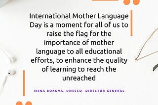 Mother tongue and its importance — Suhasini from MommyShravmusings