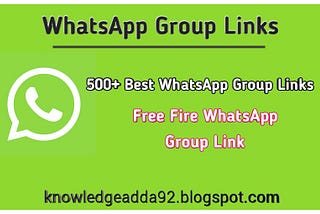 500+ Best Free Fire WhatsApp Group Link 2021