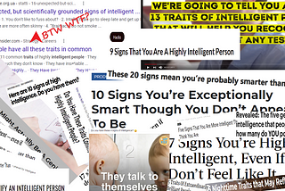 Less than 20 Signs of an Intelligent Person