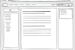 A wireframe of Bootstrap Framework’s “Documentation” page layout