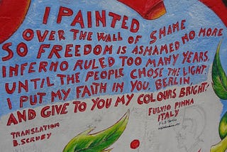 Resistance art, or the art of resisting: 25 years of the East Side Gallery