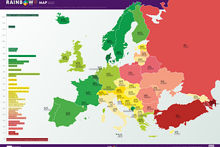 Rainbow Europe Map shows countries pushing forward with LGBTI rights as democracy is confronted