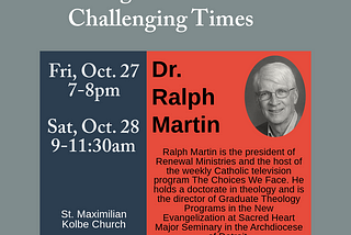 St. John Paul II Parish Hosts Annual Fall Mission with Renowned Catholic Speaker Ralph Martin