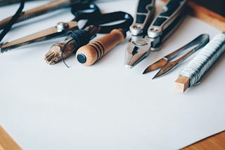 A set of tools on a table