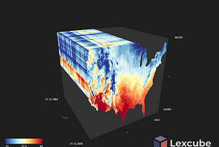 3D Visualization of Geospatial Big Data by Lexcube! (Python)