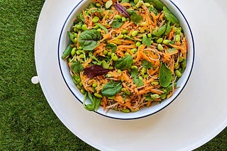 Soba noodles spring salad