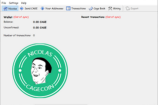 CAGE coin client and mining