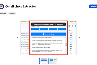 How to extract all URLs / Links from Gmail conversations