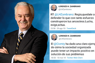 Lorenzo Zambrano, el líder que combatió la inseguridad con un Tweet