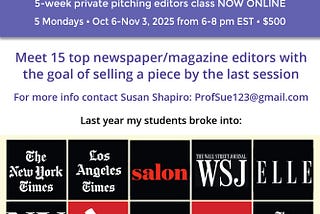 Susan Shapiro’s GREAT publishing classes