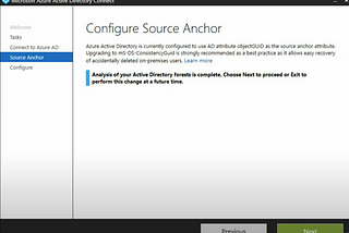 What to use as the sourceAnchor attribute in Azure AD Connect