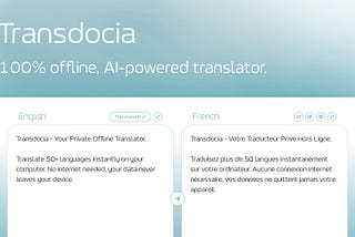 Transdocia: 100% offline AI translator. Launching on Kickstarter. 