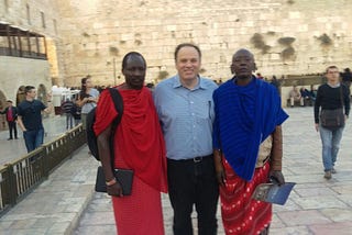 A Maasai calling at the Western Wall, Israel