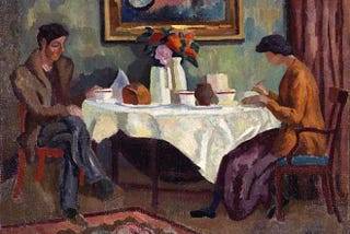 Roger Fry, The Breakfast Table, c.1918. Image courtesy of Aberdeen Art Gallery and Museum