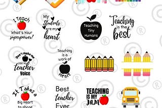 Teacher Svg, School Svg, Teacher Svg Bundle, Teacher Quote Svg, Teacher Life Svg, Back to School Svg, Teacher Appreciation Svg, Teaching Svg