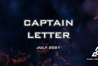 Captain Letters | July 2021