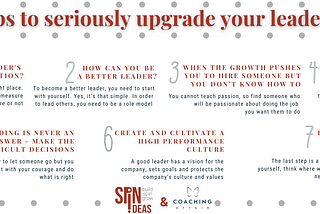 7 steps to seriously upgrade your leadership