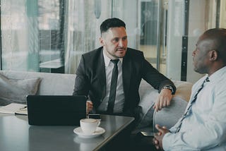 A team meeting.