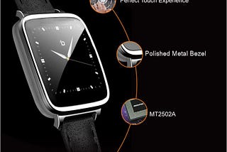 Beantech Gold Emerge Smartwatch for iOS and Android with Fitness, Music and Messaging Apps and…