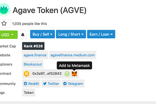 How to buy the $AGVE token with $DAI