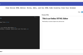 Online HTML and CSS Editor: A Free and Comprehensive Tool for Web Development