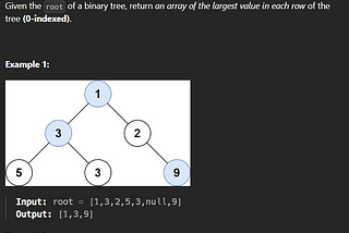 Find Largest Value in Each Tree Row