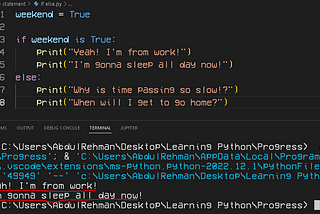 Python Code for If else Statement