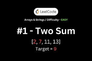 Arrays and Strings: Two Sum