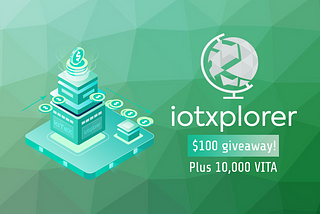 Tip IOTX, Win IOTX. Win $100 Worth of IOTX for tipping IOTX to other users!