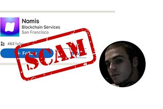 Nomis — A scam Project founded by Nikolay Chebotov a well-known European Scammer