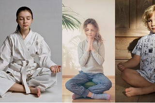 Children of differnet ages meditating. CoCreation Station. Discover your Calling.