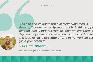 Student Story: Shantam Bhargava, Masters in Management, Emlyon Business School