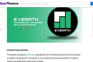 Everath now in yahoo.finance