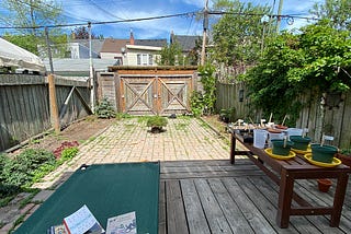 A backyard garden.