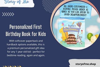 Personalized First Birthday Book For Kids